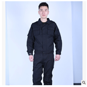 廠家供應(yīng)茂源黑色工作服套裝 保安作訓(xùn)特勤執(zhí)勤服 戶(hù)外拓展訓(xùn)練服