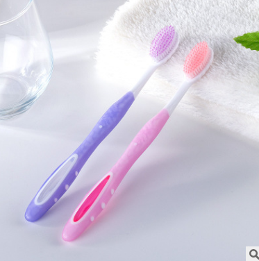 怡雪 高密變色成人牙刷 細絲軟毛呵護牙刷防滑軟膠牙刷流線型刷柄