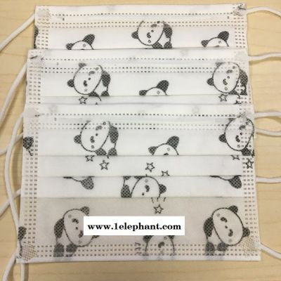 廠家直銷(xiāo)兒童口罩 白色熊貓口罩