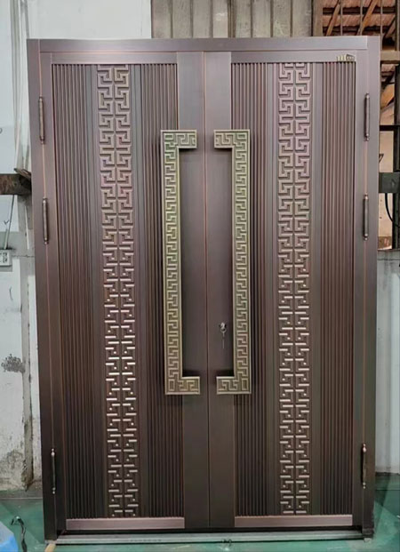 河北滄州任丘卓昂銅門、鍍銅門、河北仿銅門