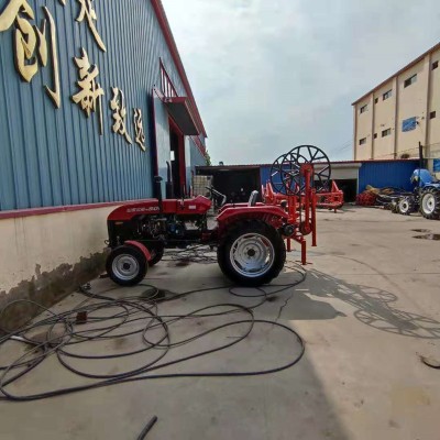 500 二手四輪拖拉機改裝絞磨 線纜施工拉線設備